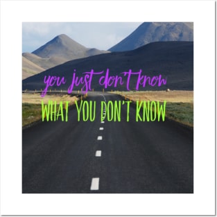 YOU JUST DON'T KNOW WHAT YOU DON'T KNOW Posters and Art